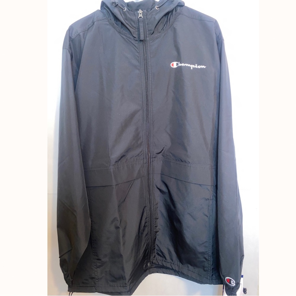 CHAMPION Stadium Full-Zip Jacket, Script Logo Black